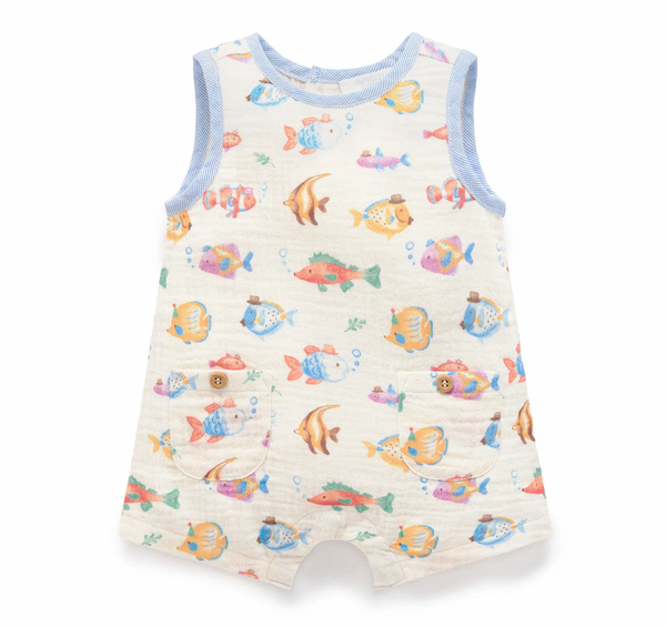 Fancy Fish Romper - Pure Baby