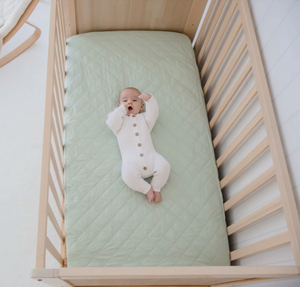 Waterproof Cot Sheet & Mattress Protector - Fern - Bambella Designs