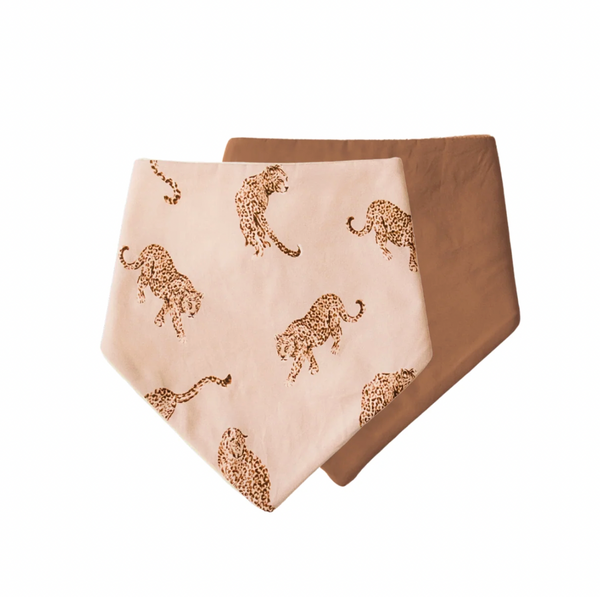 Bandana Bibs - Queen of the Jungle & Chestnut - 2 pack - Bambella Designs