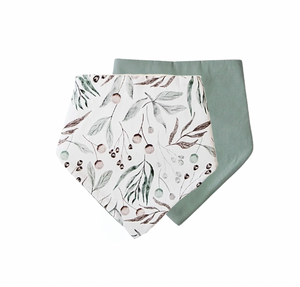 Bandana Bibs - Botanical & Lagoon - 2 pack - Bambella Designs