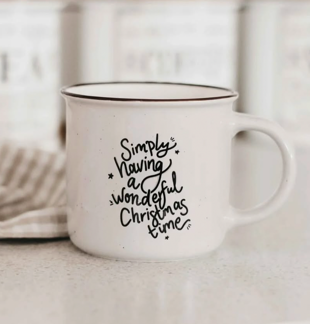 Mug: Simply having a wonderful Christmas time! - Bencer & Hazelnut