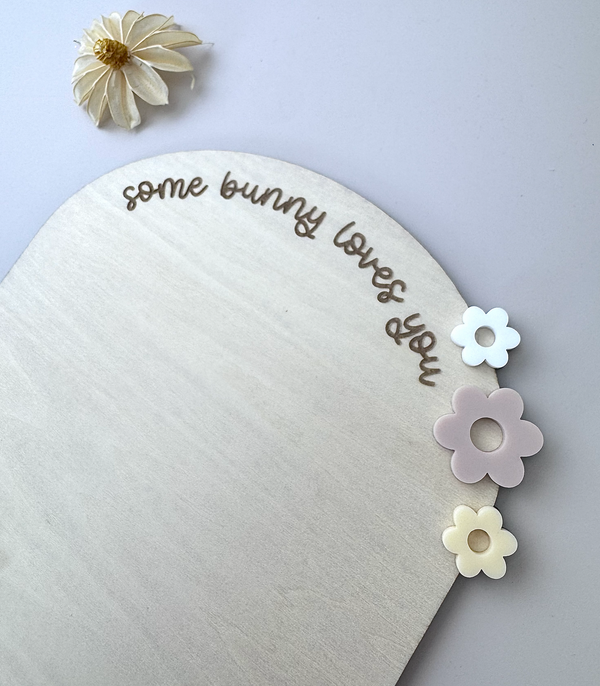 Personalised Easter Keepsake Handprint Plaque | Some Bunny loves you - Luma Light