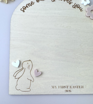 Some Bunny Loves You Baby's First Easter Handprint Plaque - Luma Light