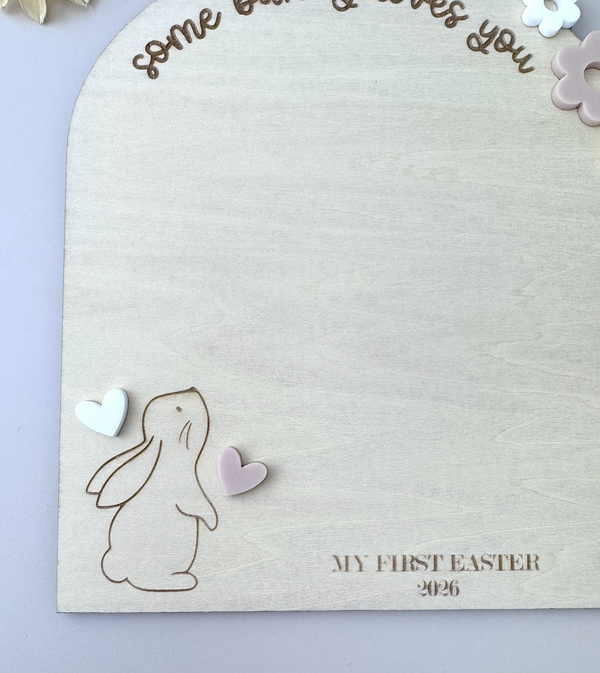 Some Bunny Loves You Baby's First Easter Handprint Plaque - Luma Light