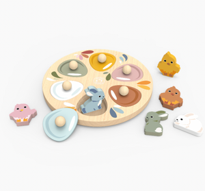 Garden Surprise Puzzle - Chicks & Bunnies - Speedy Monkey