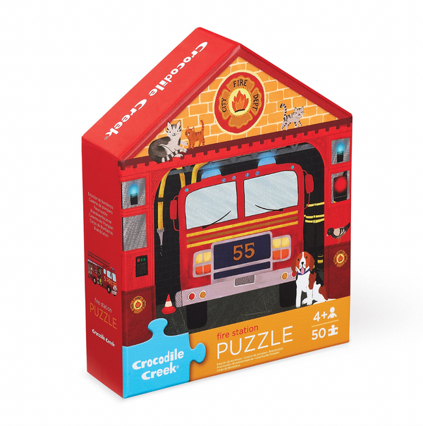 Flat House Puzzle 50 pc - Fire House - Crocodile Creek
