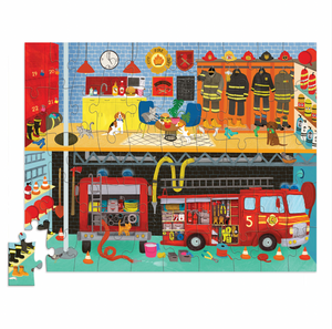 Flat House Puzzle 50 pc - Fire House - Crocodile Creek