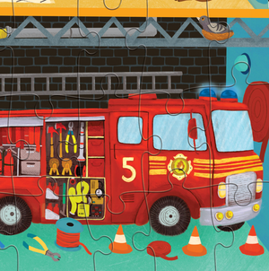 Flat House Puzzle 50 pc - Fire House - Crocodile Creek