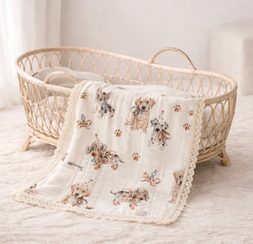 Pawfect Pals - Muslin Blanket - Confetti Kidz