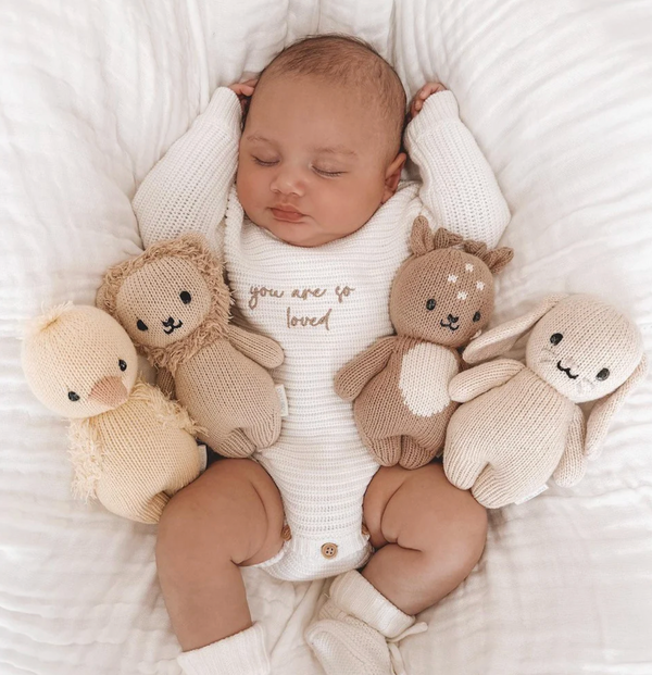 You are so loved - Classic Ribbed Romper - Milk - Petite & Co