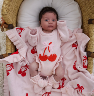 Cherry Bow Frill Romper - Petite & Co