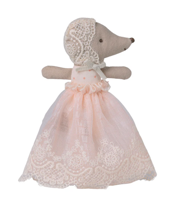 Baby Mouse in Gown Powder - Maileg