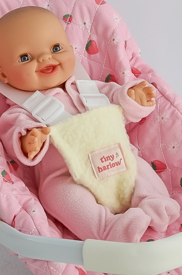 Dolls Car Seat Capsule - Strawberry Picnic - Tiny Harlow