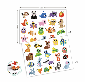 Baby Animals Puffy Stickers - Djeco