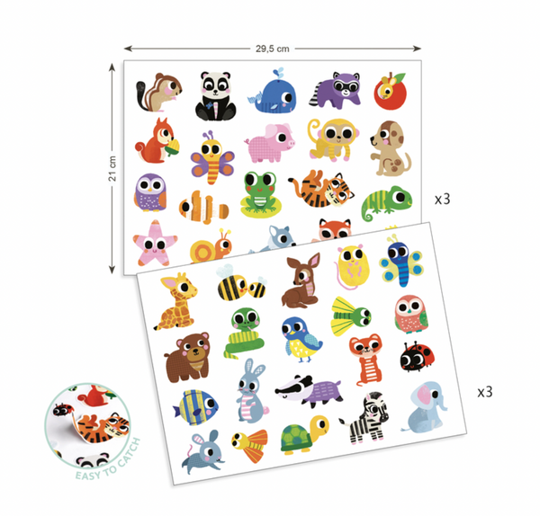 Baby Animals Puffy Stickers - Djeco