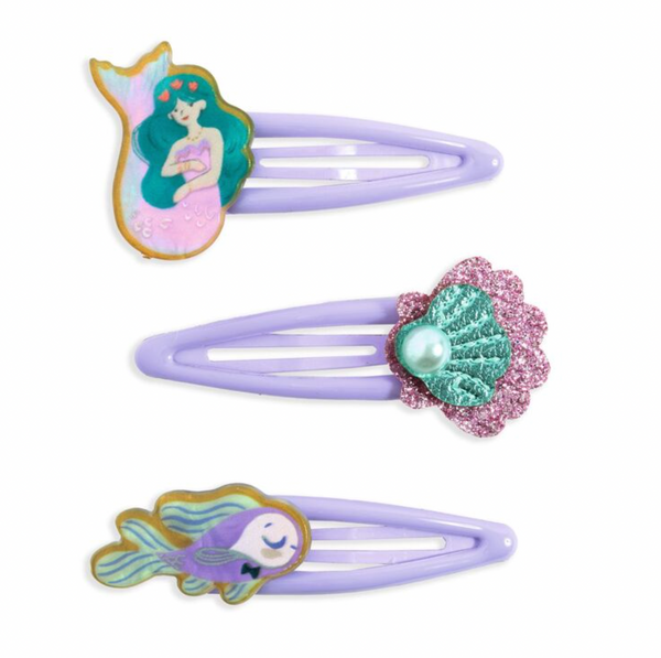 Mermaid Lorelei Snap Hair Clip Set - Djeco