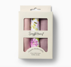 Small Organic Muslin Cloths 3 Pack - Isla/Dusk/Fairytale - Snuggle Hunny