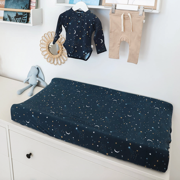 Starry Night Organic Bassinet Sheet / Change Pad Cover - Snuggle Hunny