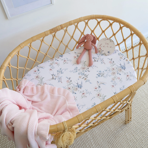 Sweet Swallows Organic Bassinet Sheet / Change Pad Cover - Snuggle Hunny