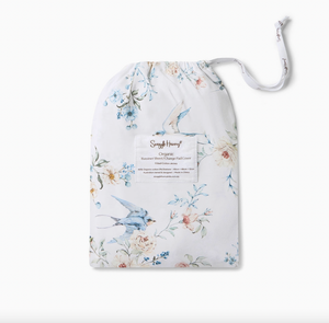 Sweet Swallows Organic Bassinet Sheet / Change Pad Cover - Snuggle Hunny