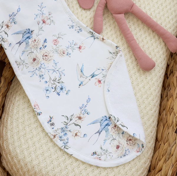 Sweet Swallows Organic Cotton Burp Cloth - Snuggle Hunny