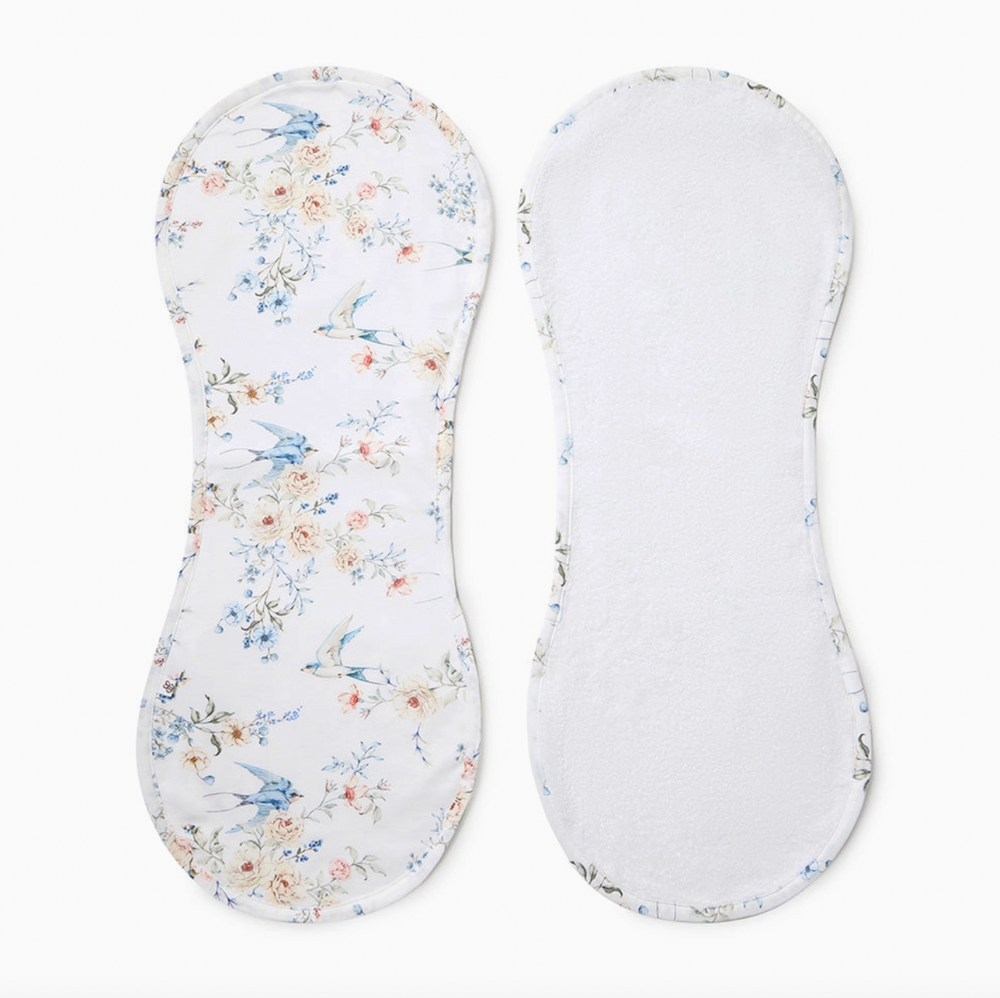 Sweet Swallows Organic Cotton Burp Cloth - Snuggle Hunny