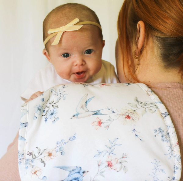 Sweet Swallows Organic Cotton Burp Cloth - Snuggle Hunny