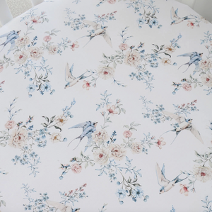 Sweet Swallows Organic Fitted Cot Sheet - Snuggle Hunny