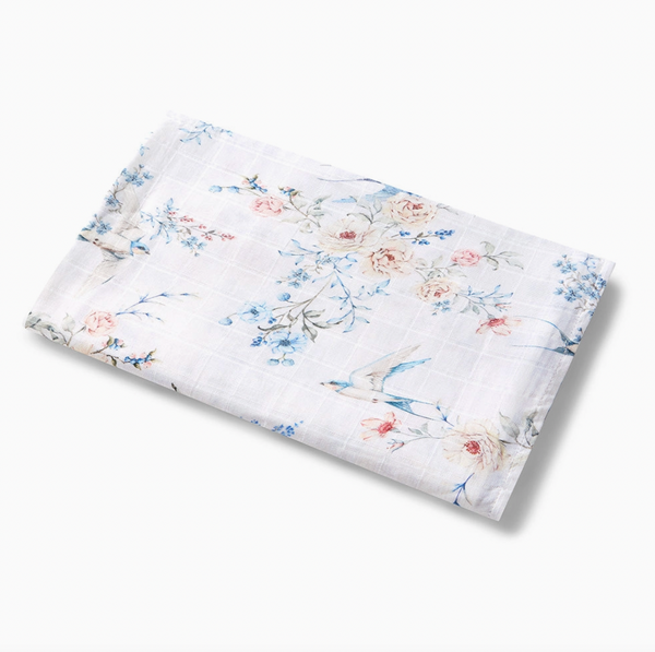 Sweet Swallows Organic Muslin Wrap - Snuggle Hunny