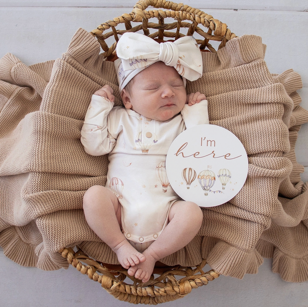 Up & Away & Pebble Reversible Milestone Cards - Snuggle Hunny