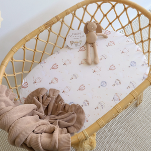 Up & Away Organic Bassinet Sheet / Change Pad Cover - Snuggle Hunny