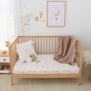 Up & Away Organic Fitted Cot Sheet - Snuggle Hunny