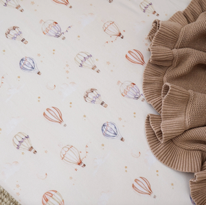 Up & Away Organic Fitted Cot Sheet - Snuggle Hunny