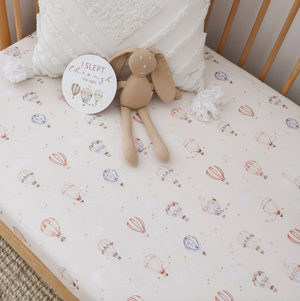 Up & Away Organic Fitted Cot Sheet - Snuggle Hunny