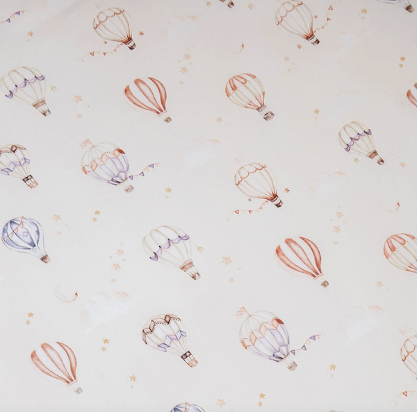 Up & Away Organic Fitted Cot Sheet - Snuggle Hunny