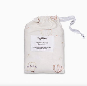 Up & Away Organic Fitted Cot Sheet - Snuggle Hunny