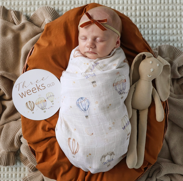 Up & Away Organic Muslin Wrap - Snuggle Hunny
