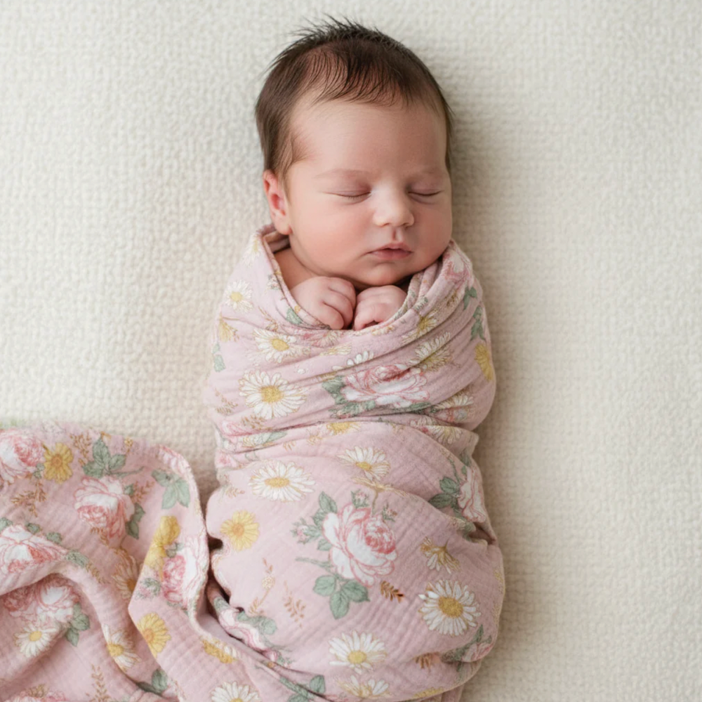 Muslin Swaddle English Garden - Alimrose
