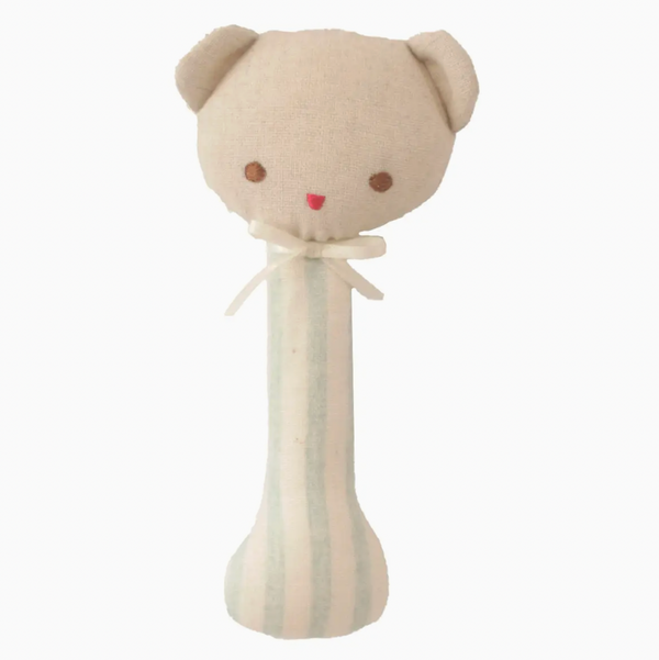 Ted Stick Rattle Sage Stripe - Alimrose