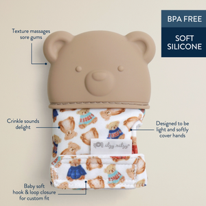 Vintage Bear Itzy Mitt Silicone Teether - Itzy Ritzy