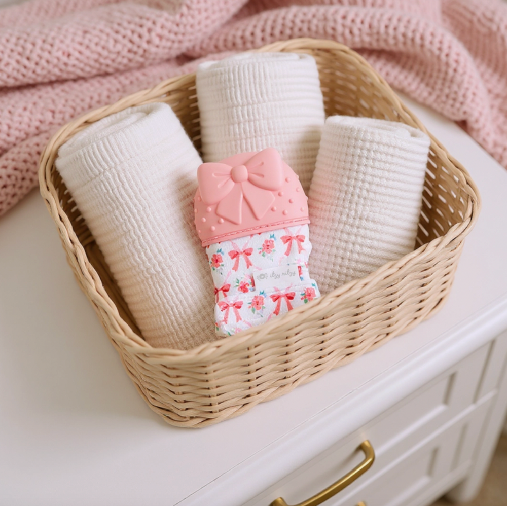 Silicone Teething Mitt - Bow - Itzy Ritzy