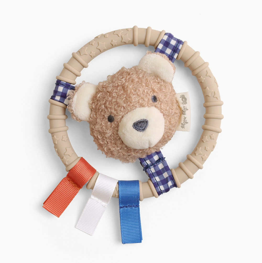 Itzy Ring Pal Silicone Teething Ring - Taupe Bear - Itzy Ritzy