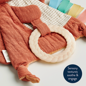 Fox Bitzy Crinkle Sensory Toy with Teether - Itzy Ritzy
