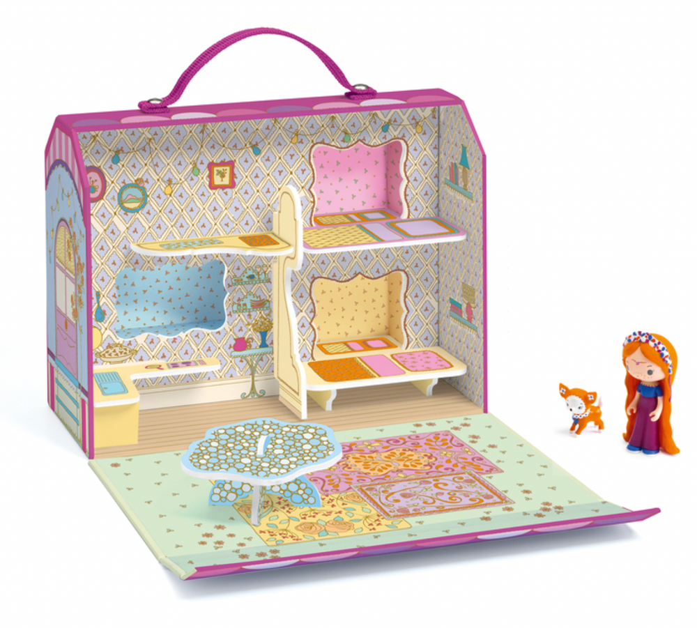 Bluchka & Indie Caravan House with Tinyly Figurine & Pet - Tinyly