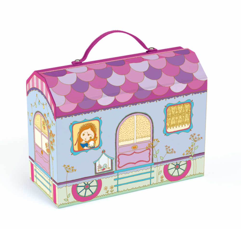 Bluchka & Indie Caravan House with Tinyly Figurine & Pet - Tinyly