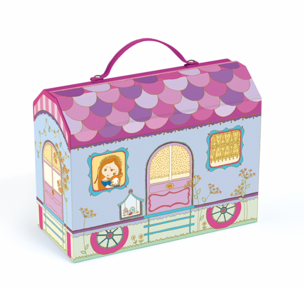 Bluchka & Indie Caravan House with Tinyly Figurine & Pet - Tinyly