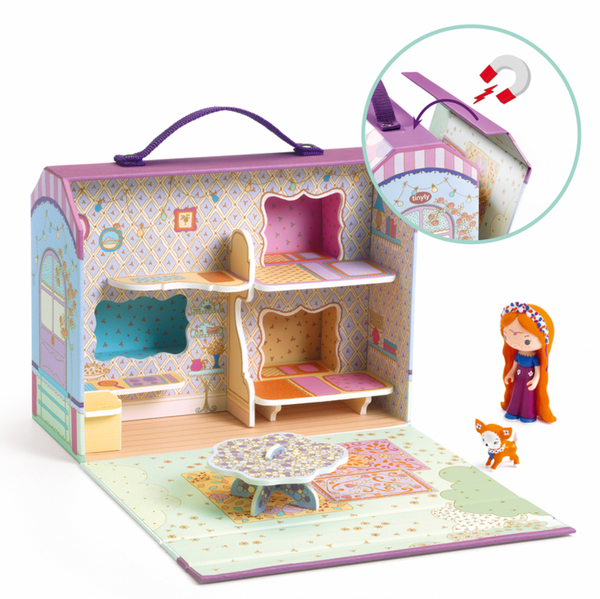 Bluchka & Indie Caravan House with Tinyly Figurine & Pet - Tinyly