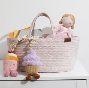 Cotton Rope Storage Caddy - Pink - Living Textiles