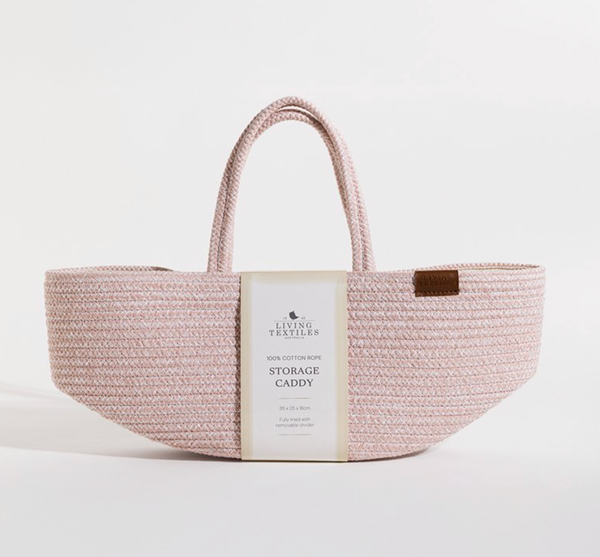 Cotton Rope Storage Caddy - Pink - Living Textiles