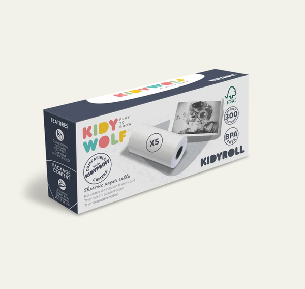 KidyRoll Thermal Paper -Classic Paper Refill - Kidywolf